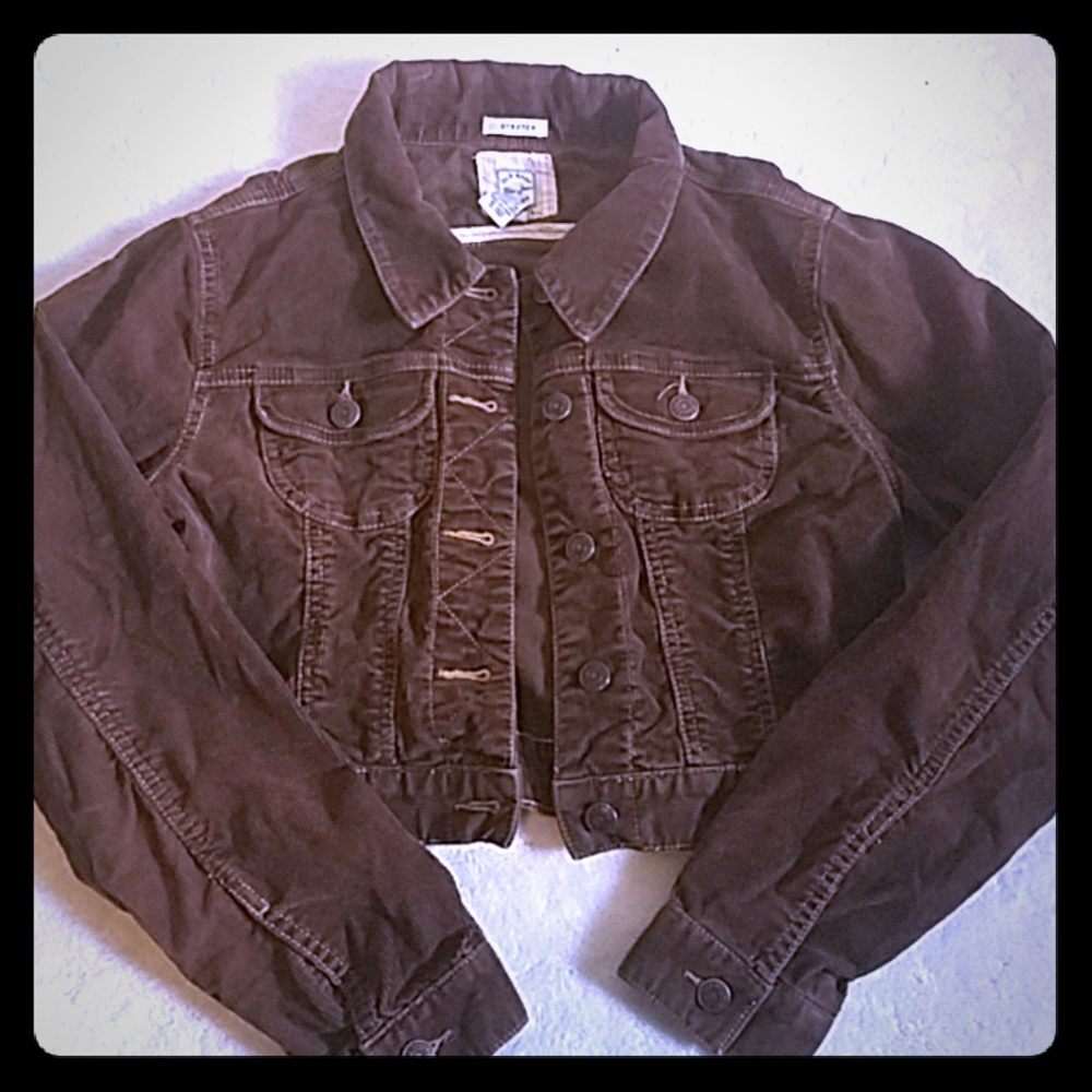 Brown old navy crop jacket